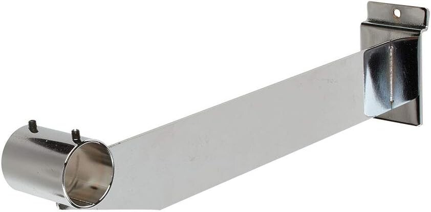 12 Wire Grid Hangrail Shelf Brackets 12″ Silver Gridwall Retail Display