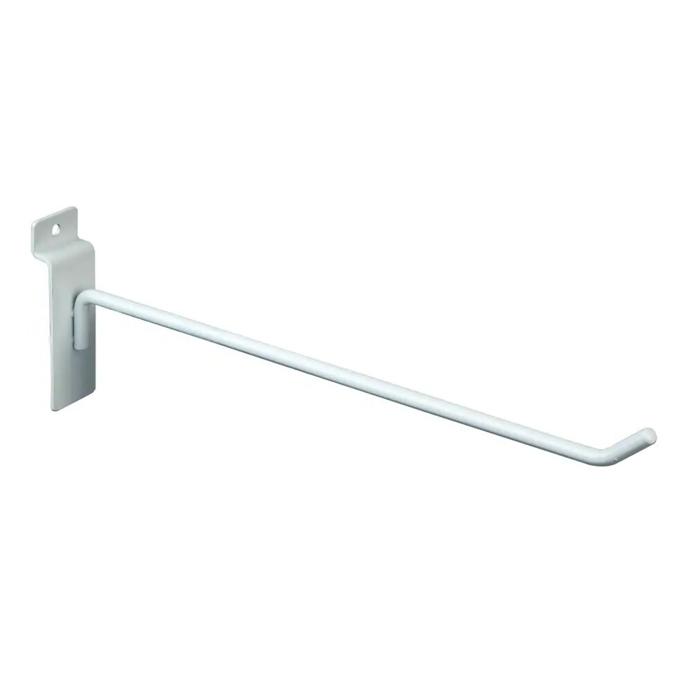 10″ Slatwall White Peg Hooks Slat Wall Retail Display