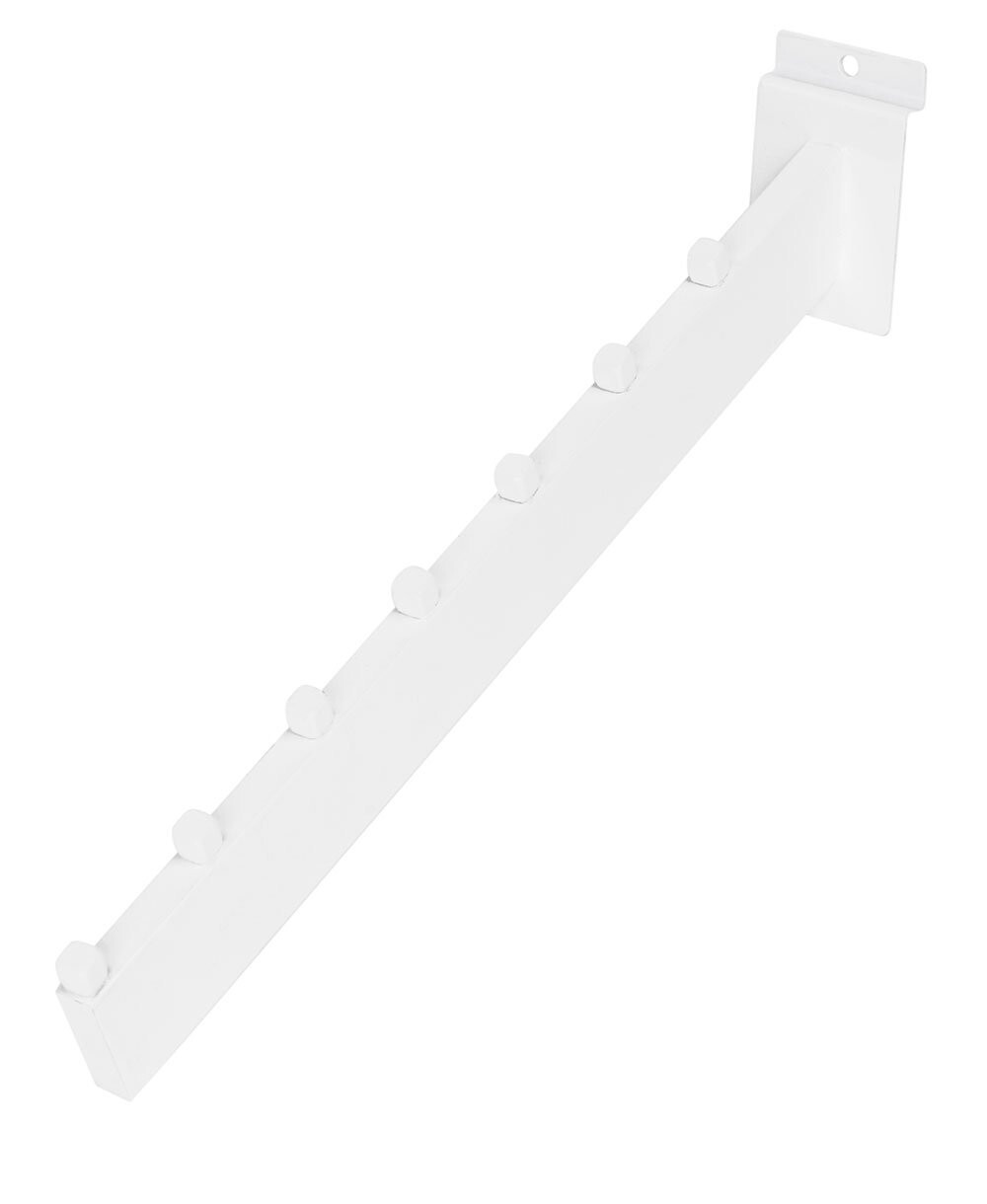 Set of 10 Slatwall Waterfall Faceouts White 7 Ball Cube Dimensional Grid 15″