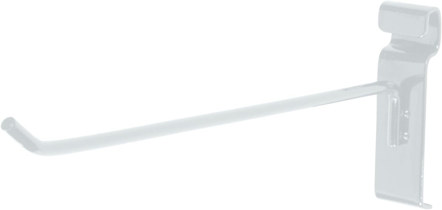 10″ Wire Slat Grid Hooks Hook Pegs Gridwall 100 White 6mm Tubing 3″ On Center