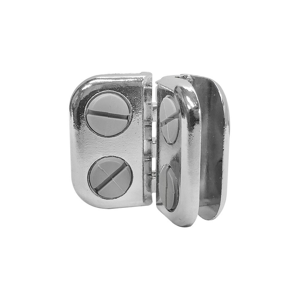 50 Pc Hinge Glass Connector Chrome 3/16” Tempered Glass Shelf