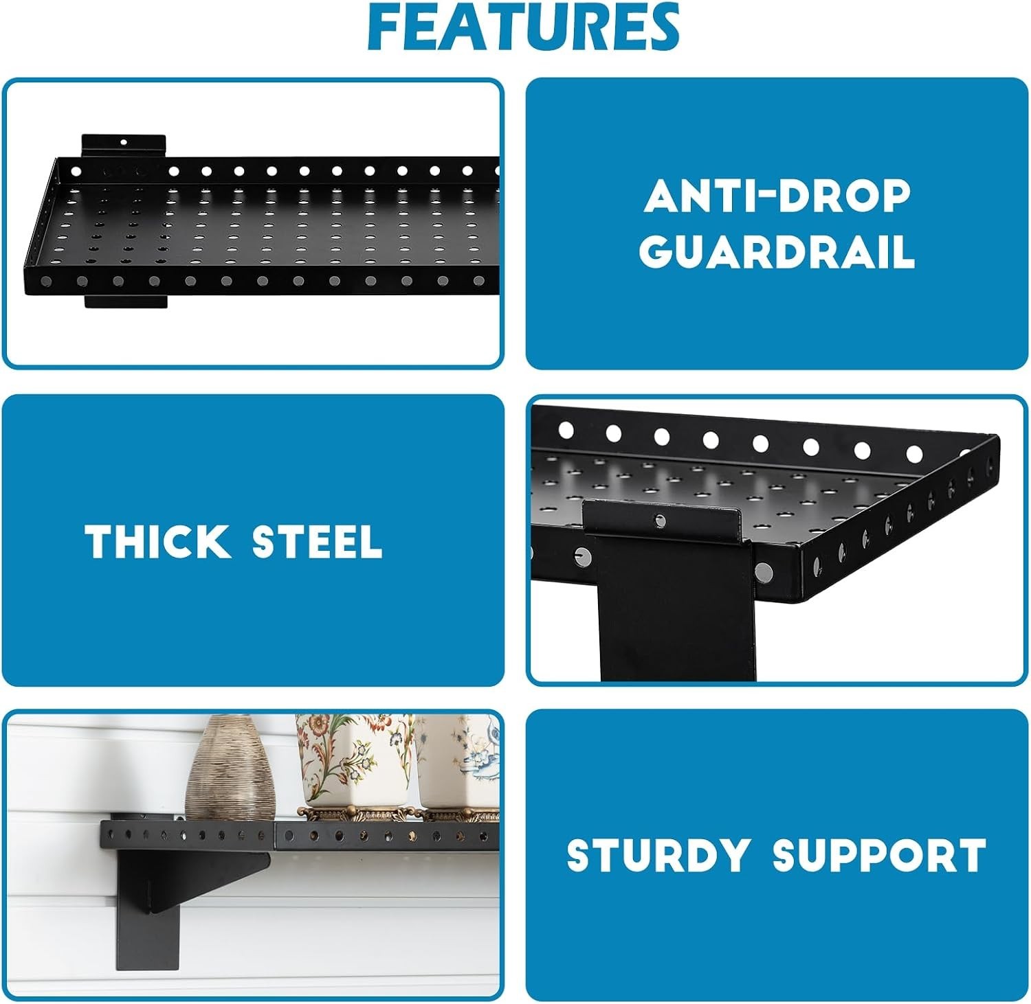 Industrial Slatwall Accessories – 24 Inch Shelves