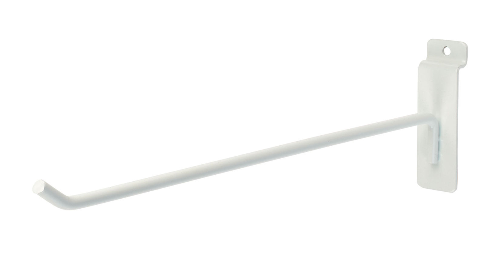Lot of 100 White 12″ Slatwall Peg Hooks Slat Wall Display 6mm Diameter Tubing