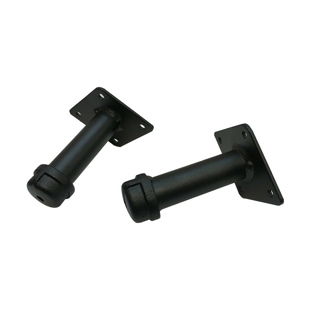 Set Of 4 Pc 3″ Pipe Style Shelf Support Faceout for Wall Mounted Pipeline Black