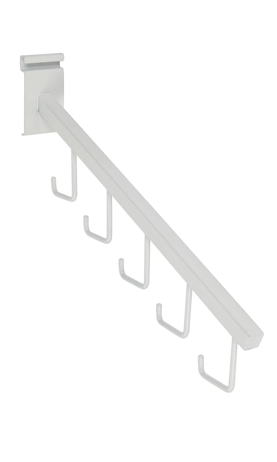 24 White J-Hooks Waterfall Faceout Grid Wire Slat Gridwall Purse Handbags J Hook