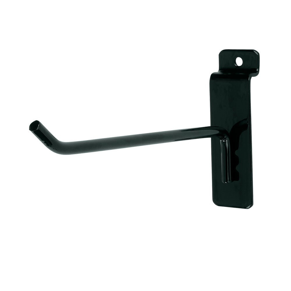 Lot of 50 Slatwall Peg Metal Hooks Black 6″ Slat Wall Display 6 mm Diameter Hook