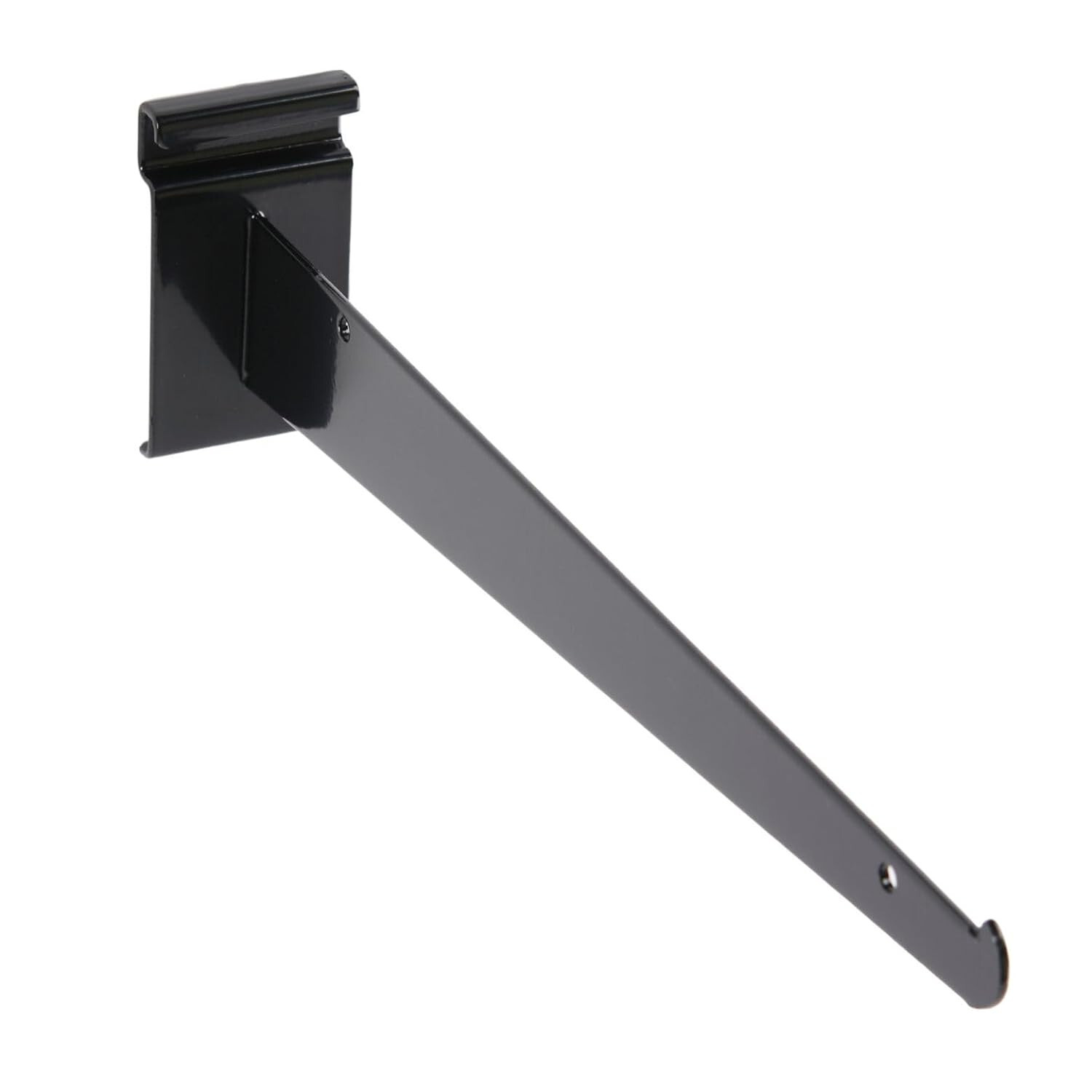 Lot of 10 12″ Wire Grid Slat Brackets Shelf Bracket Gridwall Black 3″ On Center