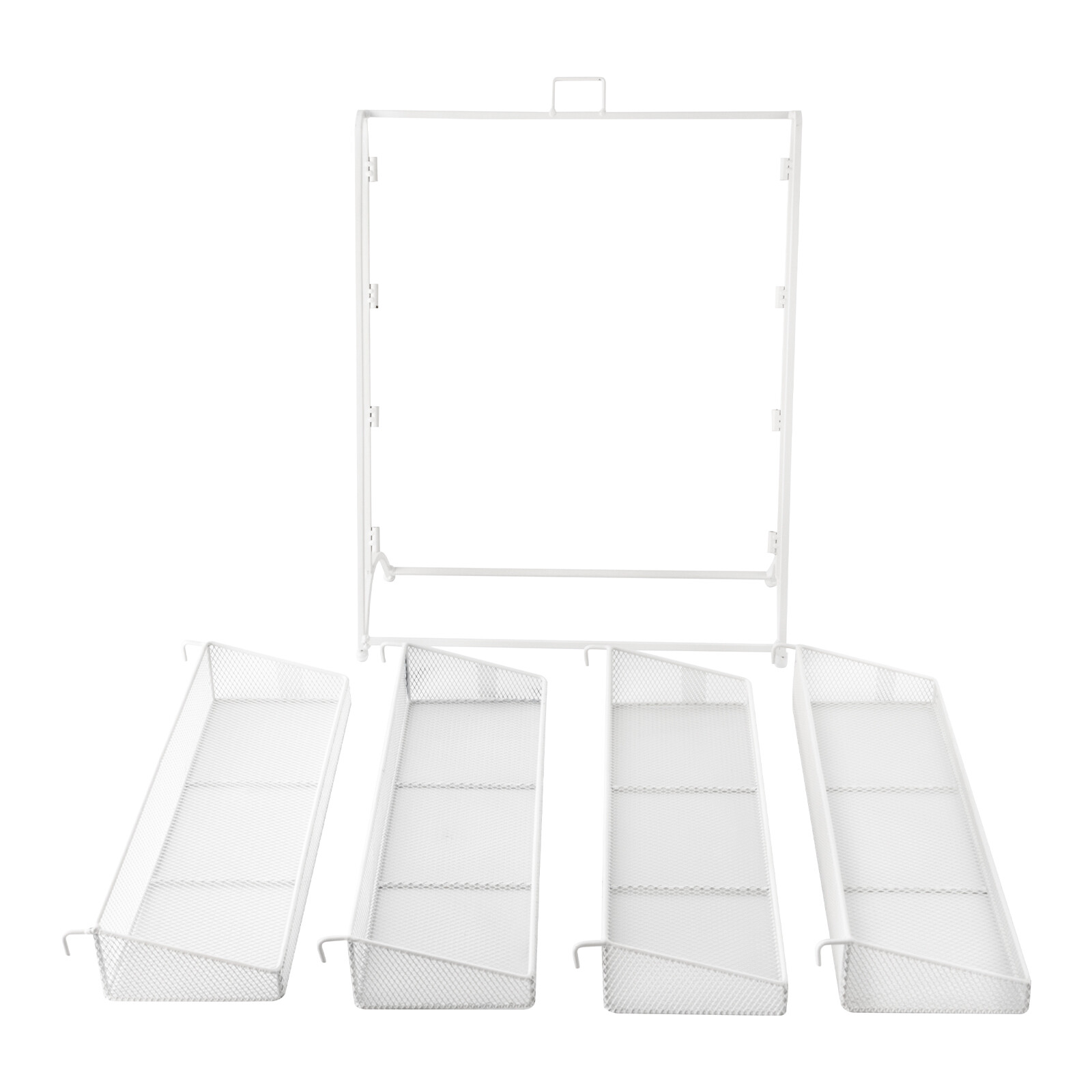 4 Tiers Candy Display Rack Retail Store Shelving Snack Storage Organizer White