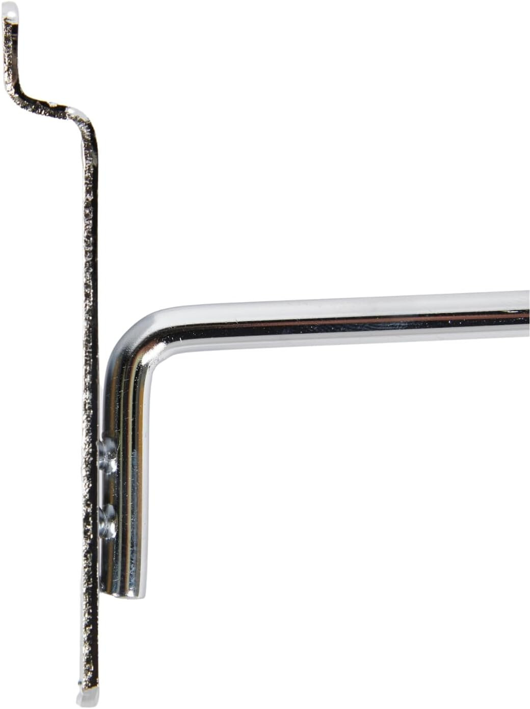 Slatwall Peg Hooks 100 Chrome Metal 4″ Slat Grid Wall Display 6mm Dia. Tubing