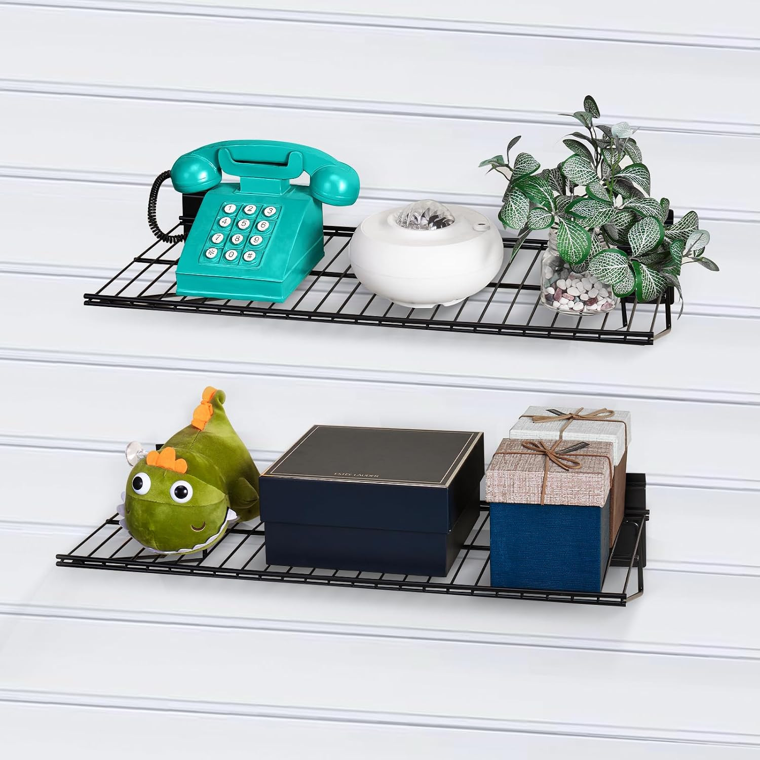 16 Inch Width Slatwall Accessories, Heavy Duty Gargage Storage Slatwall Shelves