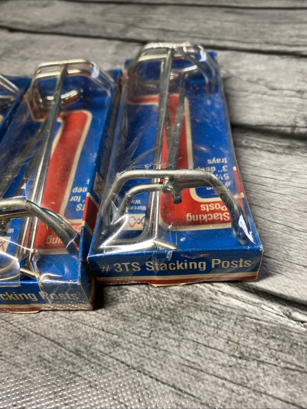 Vintage Worcester Wire #3TS Stacking Posts 5/12” For 3” Trays 4pk. Set Of 8 New