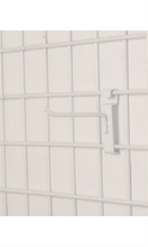 4″ Wire Slat Grid Hooks Hook Peg Gridwall 100 White 6mm Tubing 3″ OC Display