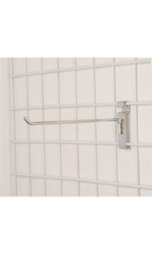 Wire Grid Hooks Hook 8″ Peg Gridwall 100 Chrome 6mm Tubing 3″OC Display Wiregrid