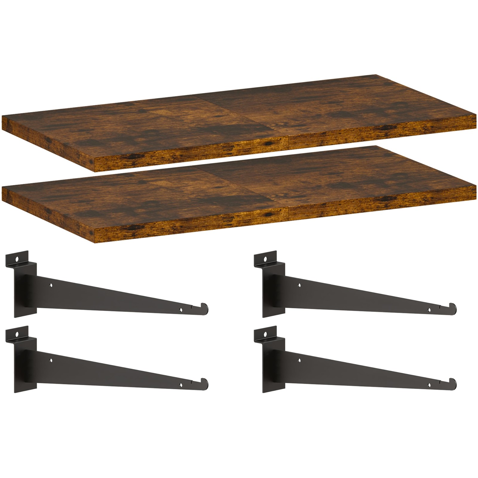 2 Pack Wooden Slatwall Shelves, Slat Wall Shelf Brackets, 23.6″ x 11.8″ Heavy…