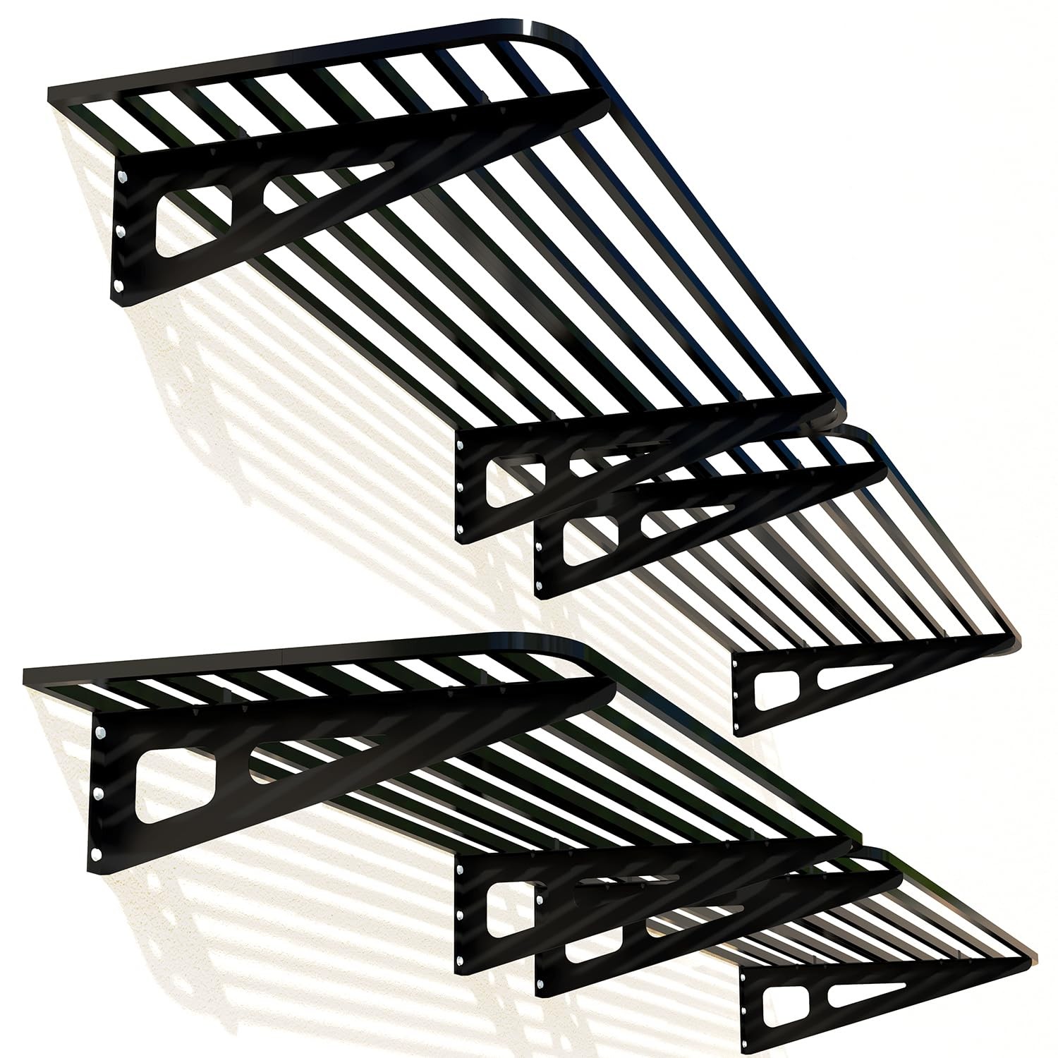 ZoffyFabrizio Garage Shelving Wall Mounted, 2-Pack 2x8ft 2X16 ft, Color-size