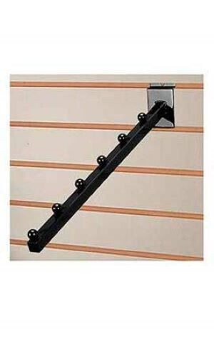 Set of 10 Slatwall Waterfall Faceouts Black 6 Ball Cascading 1″ Square Tube