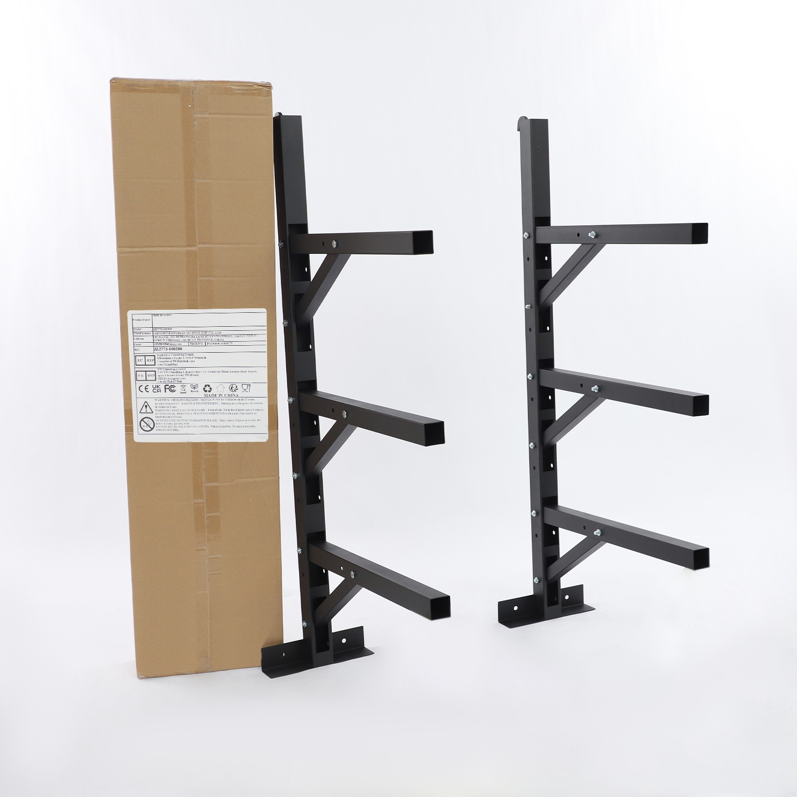 2Pcs Shipping Container Shelf Brackets 3 Tiers Cargo Containing Shelving Shelf