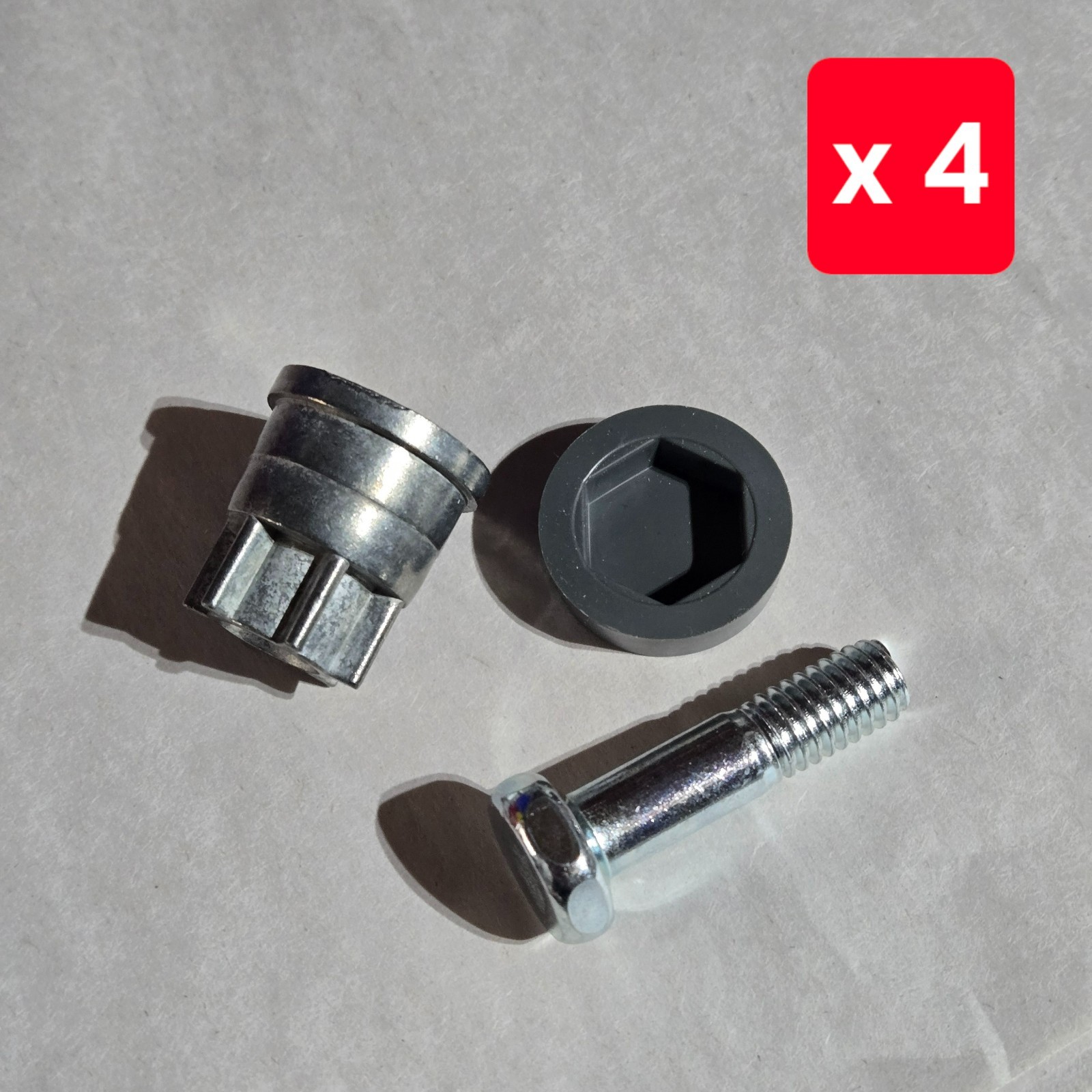 Set of 4 Chrome Shelf Post Feet NEW Replacement for Uline Wire Shelving Posts