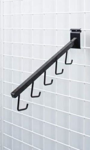 Wire Grid Lot of 5 Black J-Hooks Waterfall Faceout Slat Purse Handbags J Hook