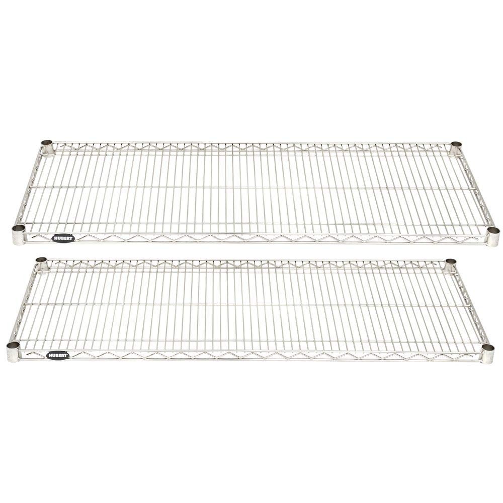 HUBERT® Soft Silver Wire Shelf Pack – 48″ L x 18″ D x 1″ H