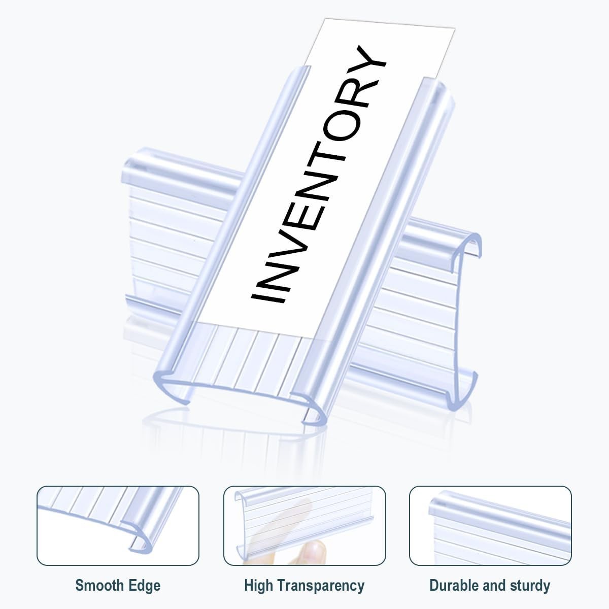 Durable 100Pcs Plastic Wire Shelf Label Holders with Inserts – Easy Organization