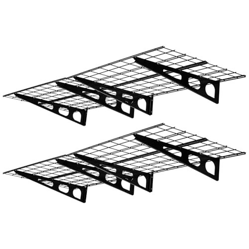 2 Pack 2x6Ft Garage Shelving Adjustable Storage Shelf Heavy Duty Wall Mounted