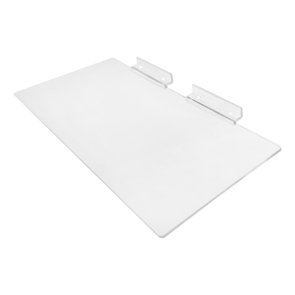 50 Pc Slatwall 12″ x 6″ Flat Styrene Clear Shoe Shelf Acrylic Display Fixture