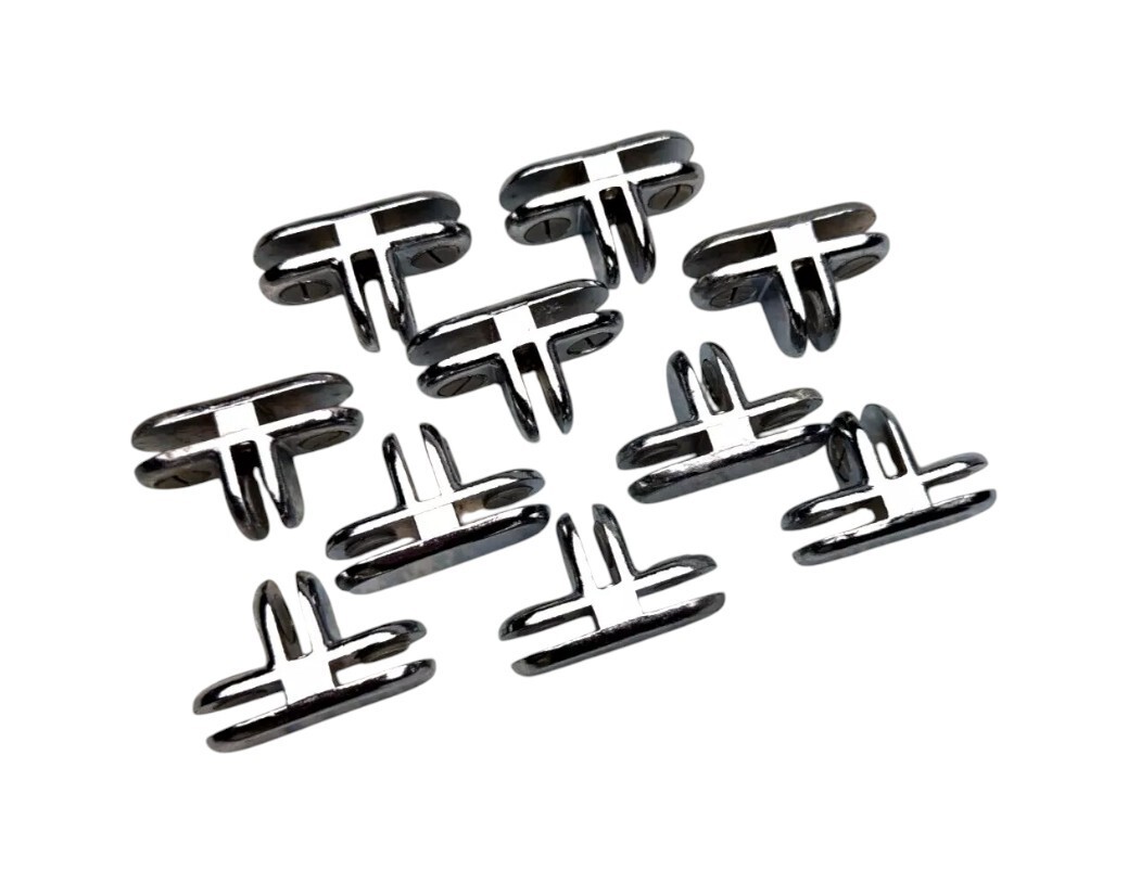 10 Pcs Chrome 3 Way Glass Cube Connector Clip 3/16″ Tempered Glass Shelf Clips