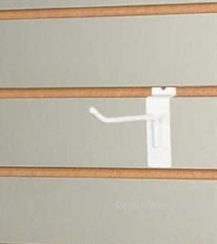 100 White 2″ Slatwall Metal Peg Hooks Slat Wall Display 6mm Diameter Tubing