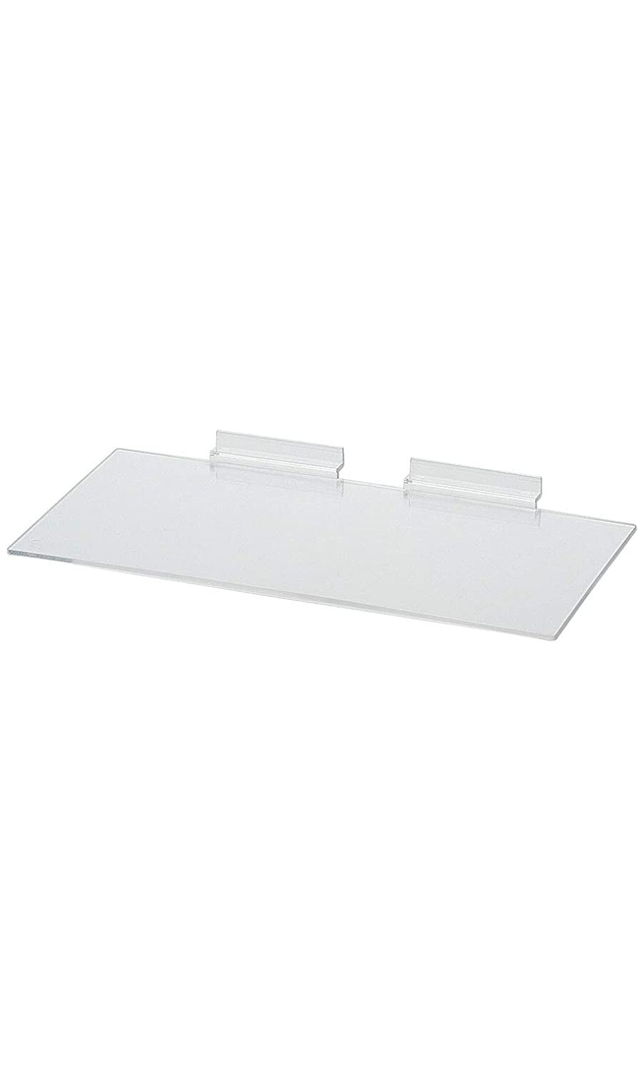 Lot of 12 Slatwall Shelves Shelf Shoe 12″ x 6″ Flat Styrene Clear Acrylic Slat