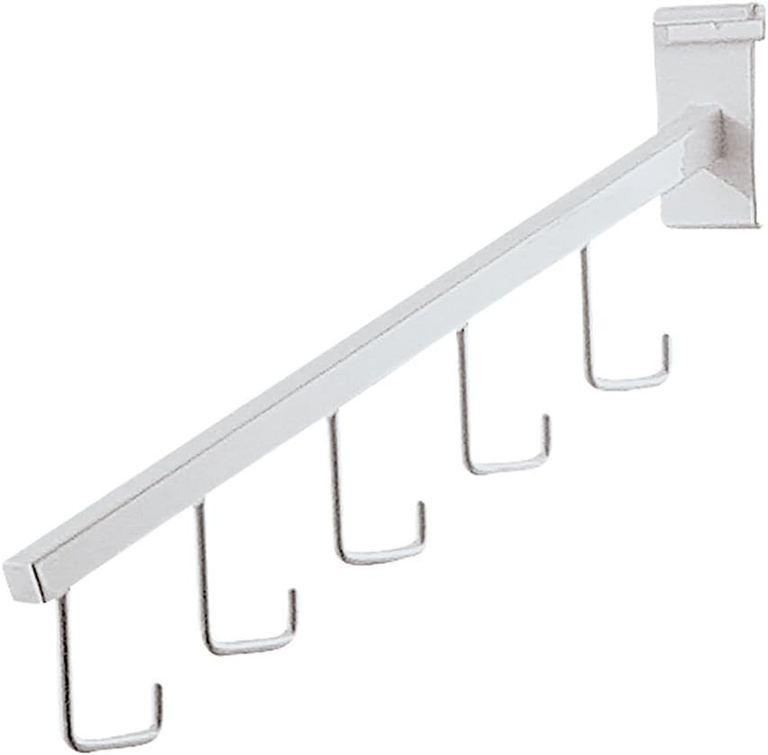 Lot of 6 Wire Grid White J-Hooks Waterfall Faceout Purse Handbags J Hook