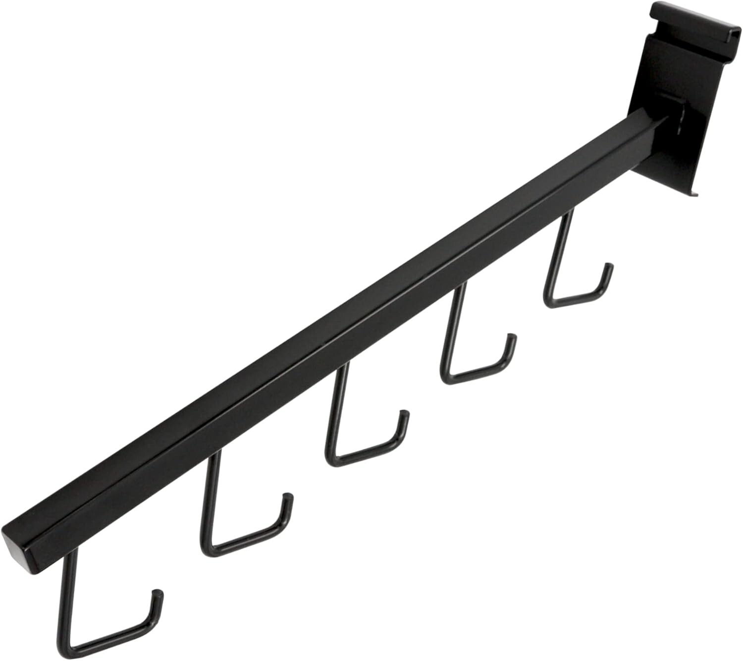 Set of 5 Wire Grid Black J-Hooks Waterfall Faceout Purse Handbags Clothing