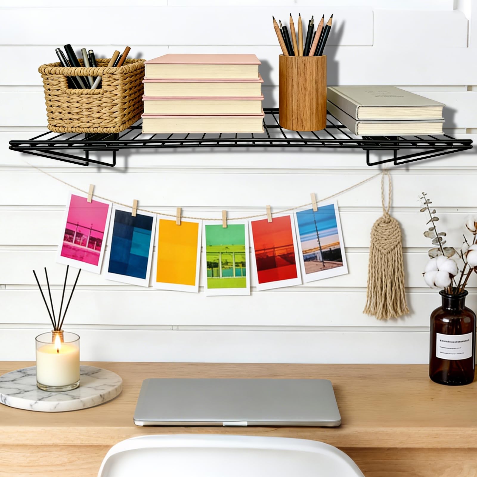 Slat Wall Shelves Accessories – 24 Inch Slatwall Wire Shelf Heavy Duty Storage G