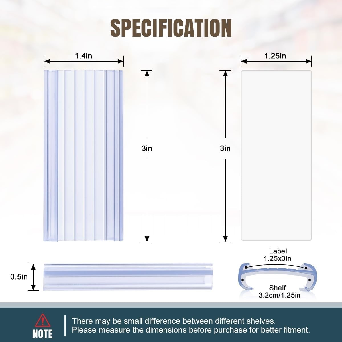 100 Pack Wire Shelf Label Holders with 100 Label Paper Inserts for Organization