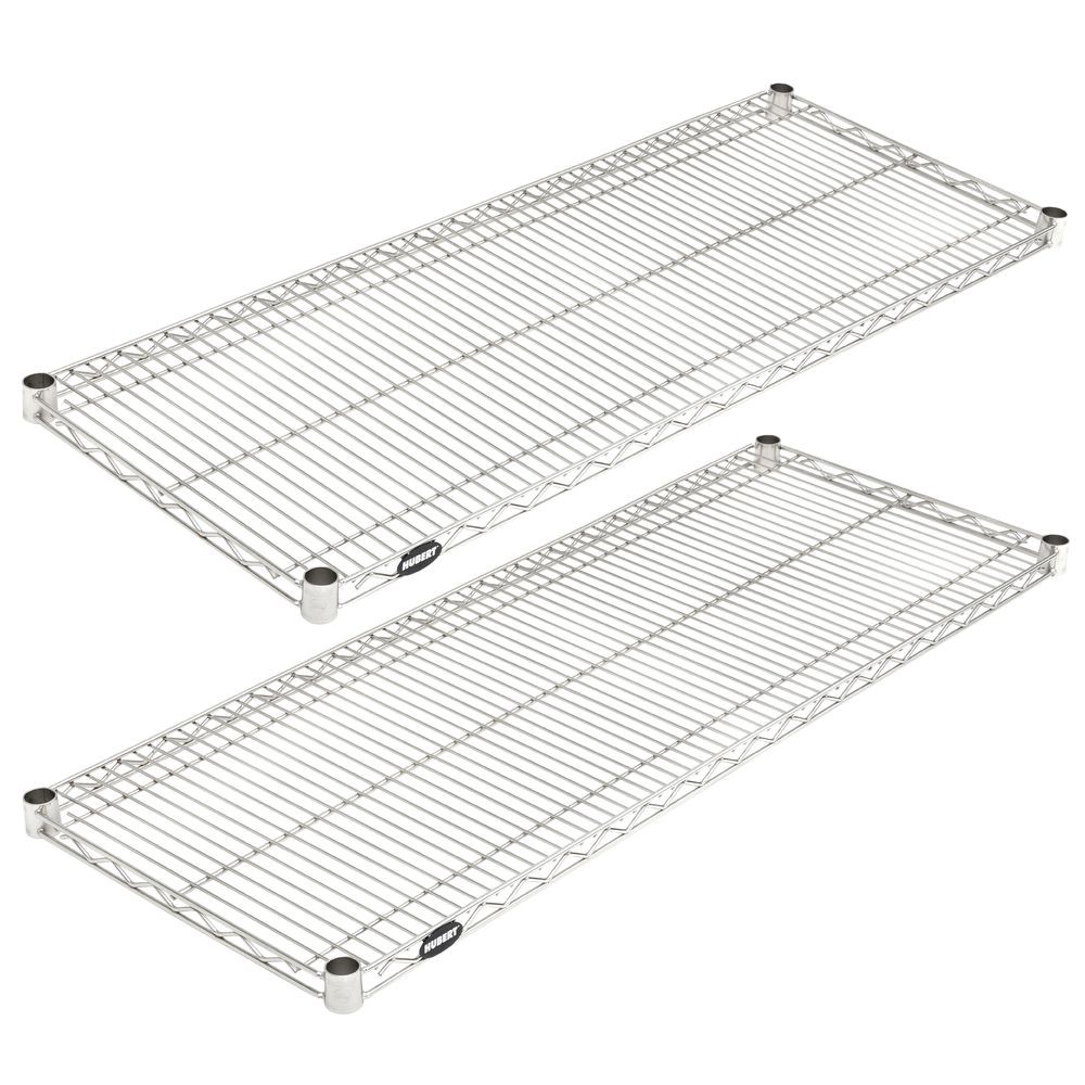 HUBERT® Soft Silver Wire Shelf Pack – 48″ L x 18″ D x 1″ H