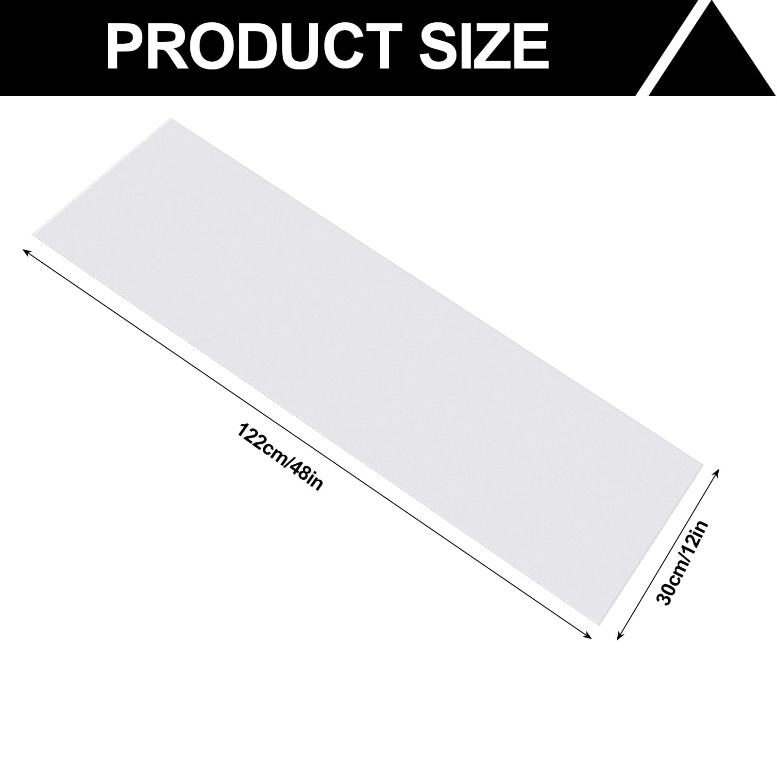Barydat 4 Pcs Frosted Plastic Wire Shelf Liner 48 x 12 Inch, Transparent