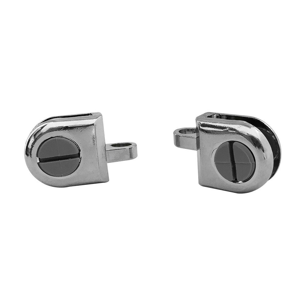 Door Hasp Pair Glass Connector 3/16″ Tempered Glass Shelf 10 Pc Chrome