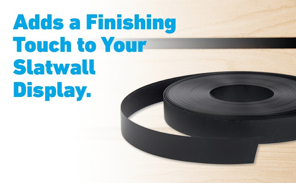 Vinyl Inserts Slatwall Panel Black Shelving Display 130 ft Roll Slide In