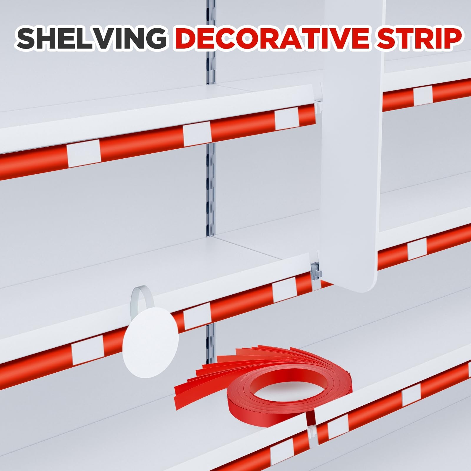 Frienda 100x Red Gondola Shelf Inserts 48″ C Channel