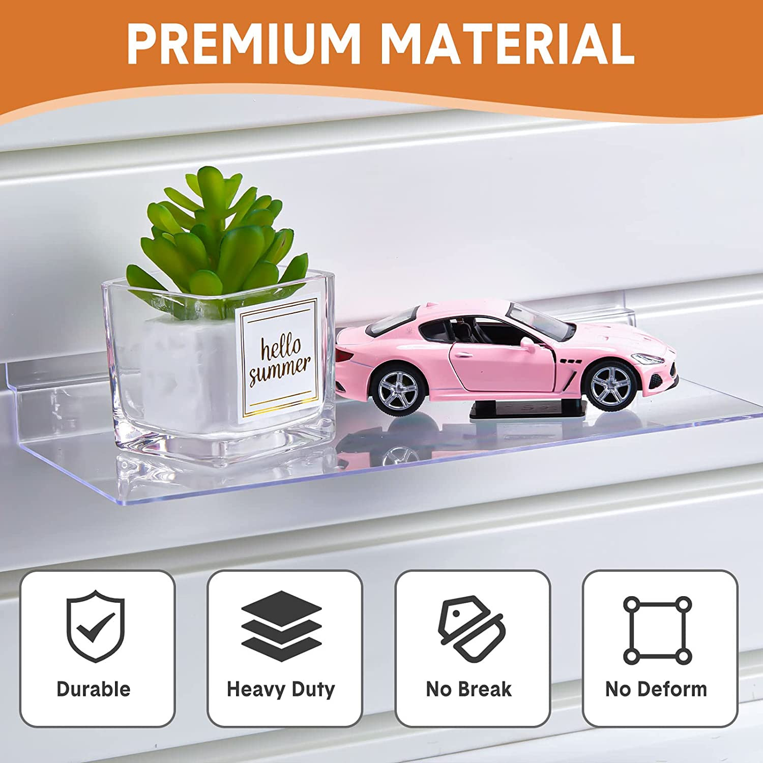45 Pack Slatwall Shelves Hanging Slatwall Accessories Clear Wall Shelves Shoe Sh