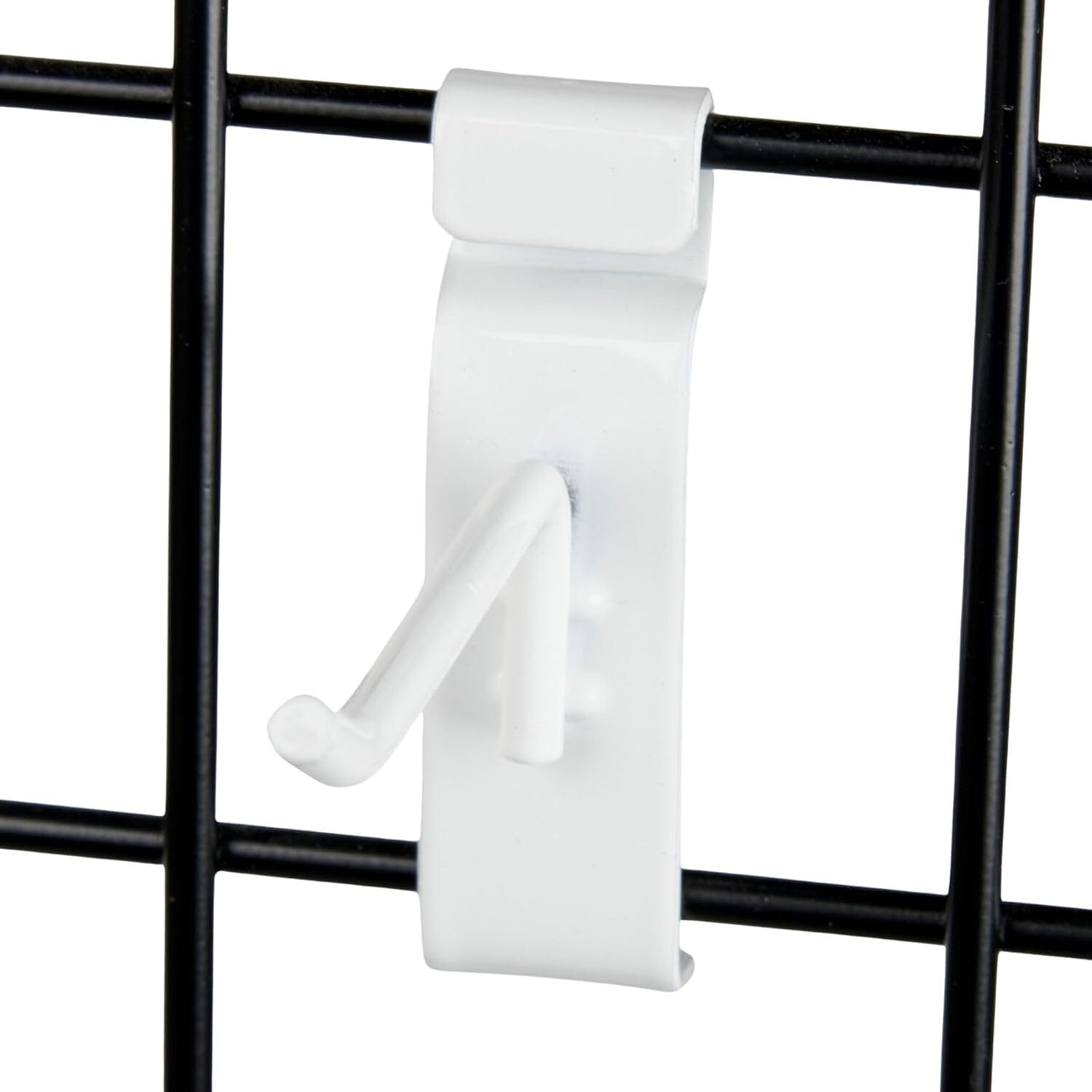 4″ Wire Slat Grid Hooks Hook Peg Gridwall 100 White 6mm Tubing 3″ OC Display