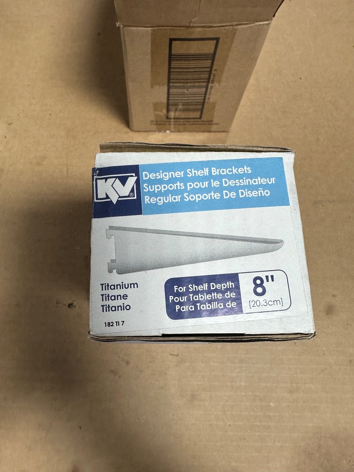 Knape & Vogt 182 TI 7 Titanium Steel Dual Track Shelf Bracket (pack of 10) 8″