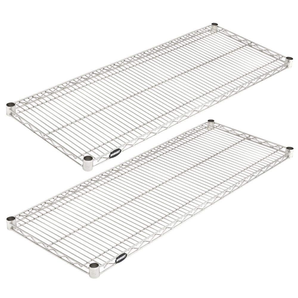 HUBERT® Soft Silver Wire Shelf Pack – 48″ L x 18″ D x 1″ H