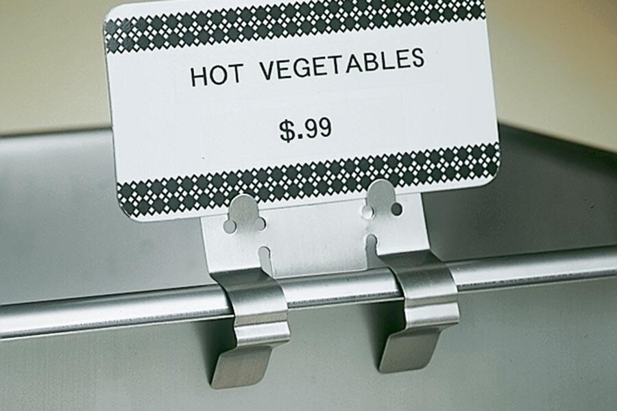 Stainless Steel Pan Clips-Clip on Sign Holders for Pans – 2.25″W- 10 LOT-Deli