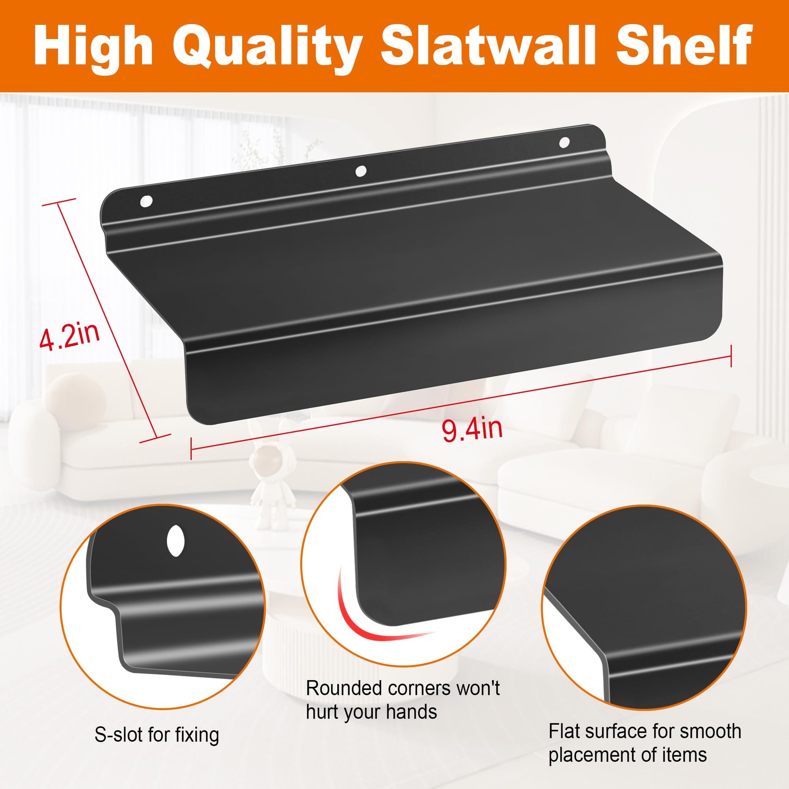 Slatwall Shelves, Slatwall Panel Accessories, Floating Slat Wall Shelf Shelves