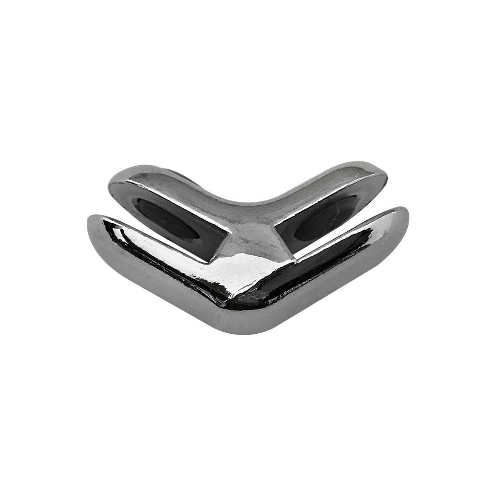 5 Pc 120 Degree 2 Way Glass Connector Clips 3/16” Tempered Glass Shelf Chrome