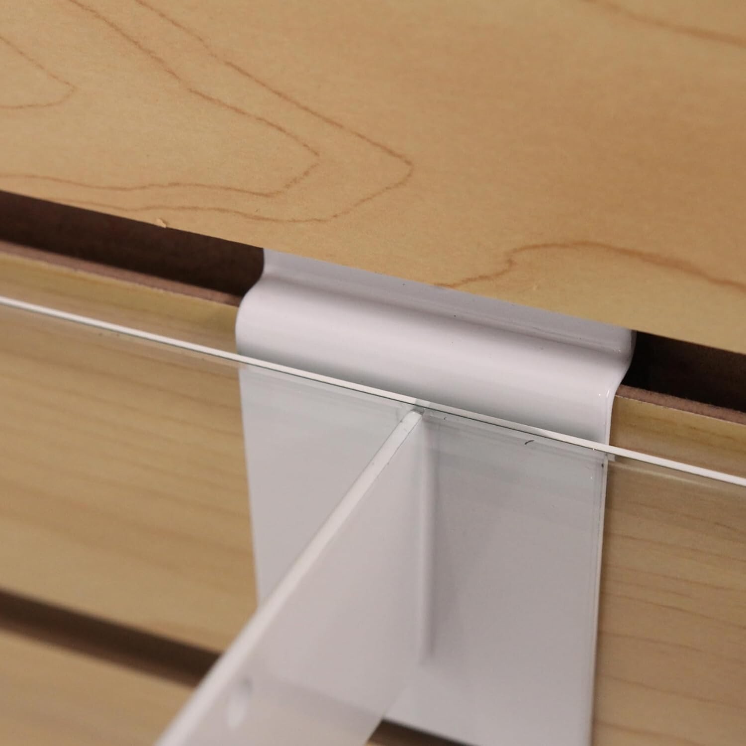 14″ Slatwall Knife Shelf Bracket White 30 lbs Weight Limit Pack of 10 w Lip