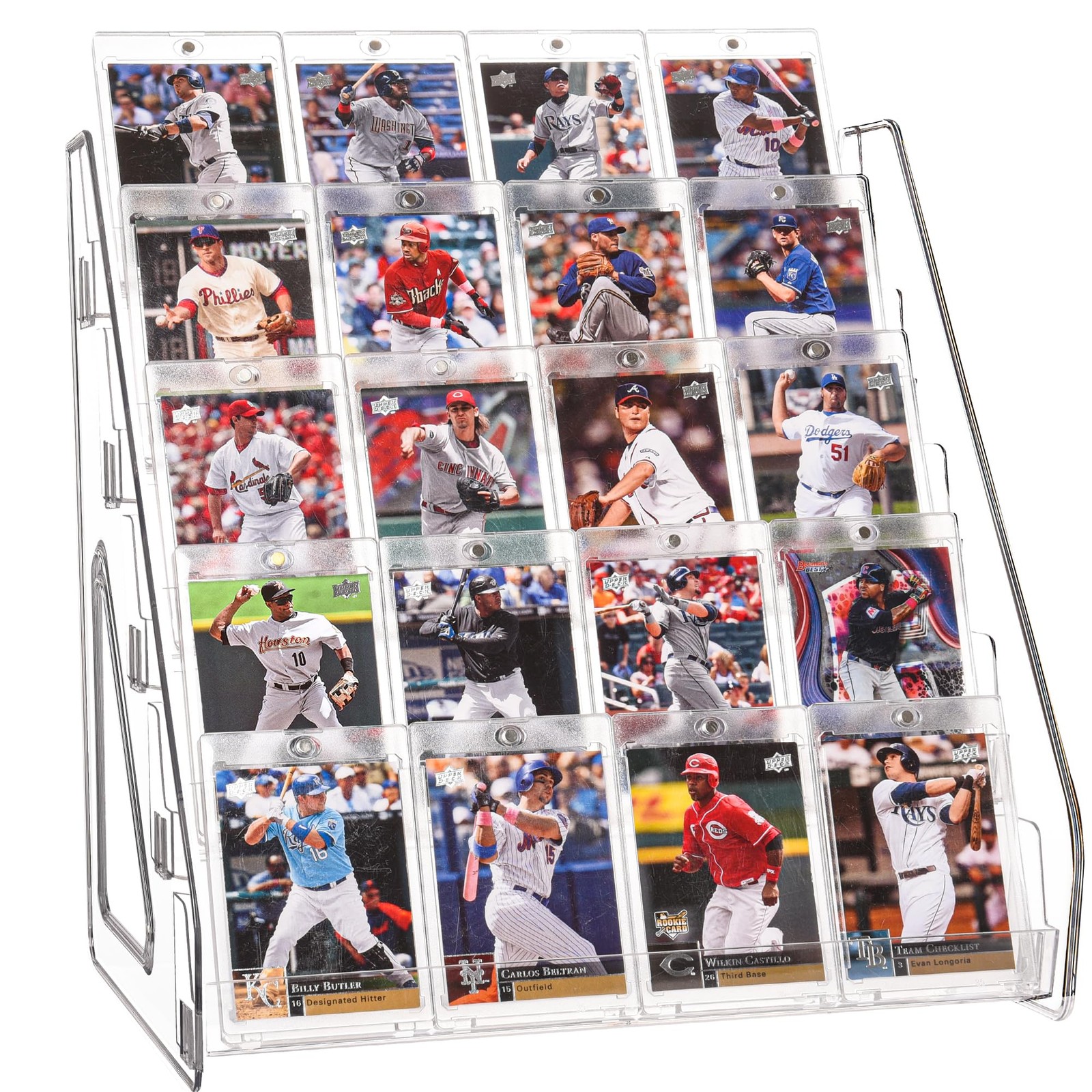 CELSOL Elevated 5 Tier Clear Acrylic Card Display Stand for Trading CLEAR