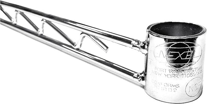 (LOT OF 2 ) NEXEL AHR24C CHROME HANGING RAIL 24″W SILVER 100 Lbs Capacity