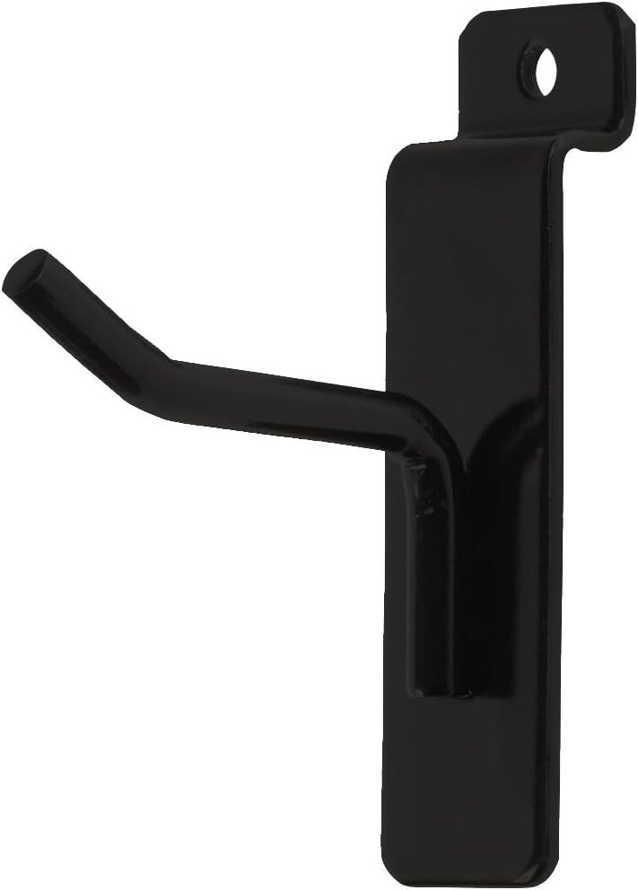 Slatwall Metal Peg Hooks 100 Black 2″ Slat Wall Display 6mm Diameter Tubing